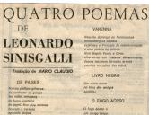 Quatro poemas de Leonardo Sinisgalli