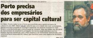 Porto precisa dos empresários para ser capital cultural